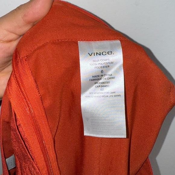 VINCE - High-waist Pleated Culotte - size 6 - Pants In Paprika - Picture 11 of 12